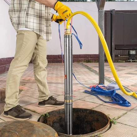 Скважинный насос Denzel DWC-3-60, центробежный, диаметр 3&quot;, 800 Вт, 3300 л/ч, напор 60 м 97255 купить в Урае