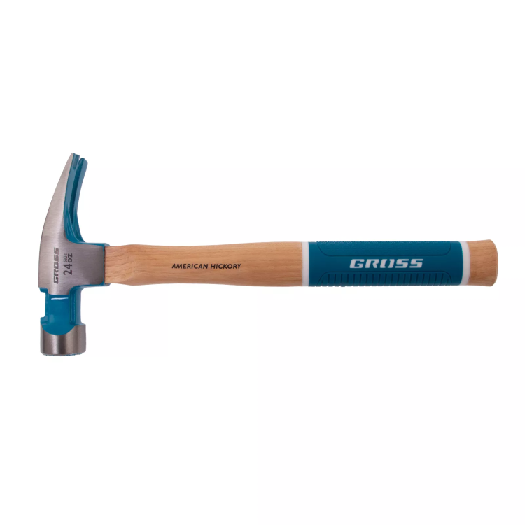 Молоток-гвоздодер, 680 г Gross 10425, угол 75, магнит, обрезиненная рукоятка AMERICAN HICKORY купить в Урае