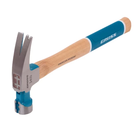 Молоток-гвоздодер, 680 г Gross 10425, угол 75, магнит, обрезиненная рукоятка AMERICAN HICKORY купить в Урае