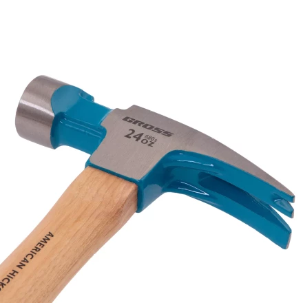 Молоток-гвоздодер, 680 г Gross 10425, угол 75, магнит, обрезиненная рукоятка AMERICAN HICKORY купить в Урае