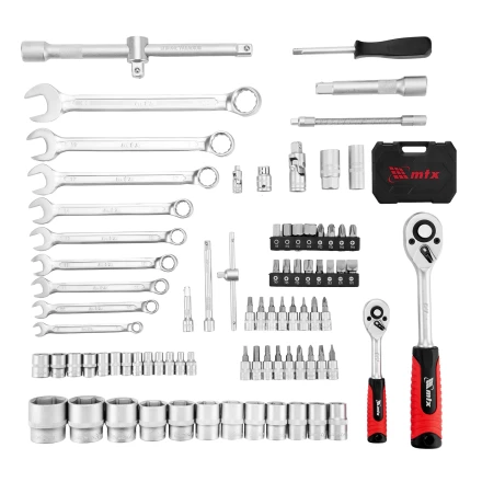 Набор инструментов, 1/2&quot;, 1/4&quot;, пластиковый кейс, 82 предмета// MTX 13563 купить в Урае