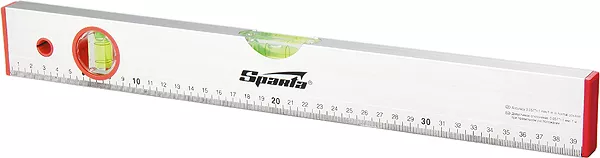 Уровень алюминиевый 1000 мм 2 глазка линейка  SPARTA 35110 купить в Урае