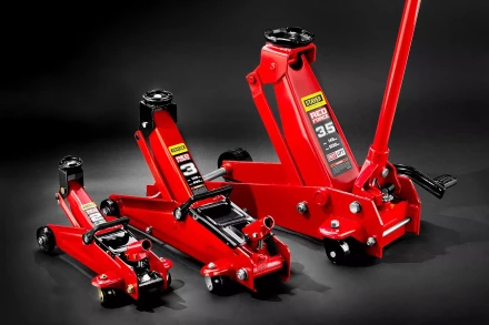 Домкрат гидравлический подкатной &quot;RED FORCE&quot;, с педалью, 3,5т, 145-500мм, STAYER 43155-3.5 43155-3.5 купить в Урае