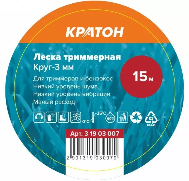 Леска триммерная Кратон Круг-3мм 3 19 03 007 купить в Урае