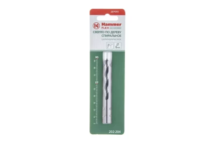 Сверло по дереву HAMMER Ф6х93мм (DR WD WR 6,0мм*93/57мм) купить в Урае