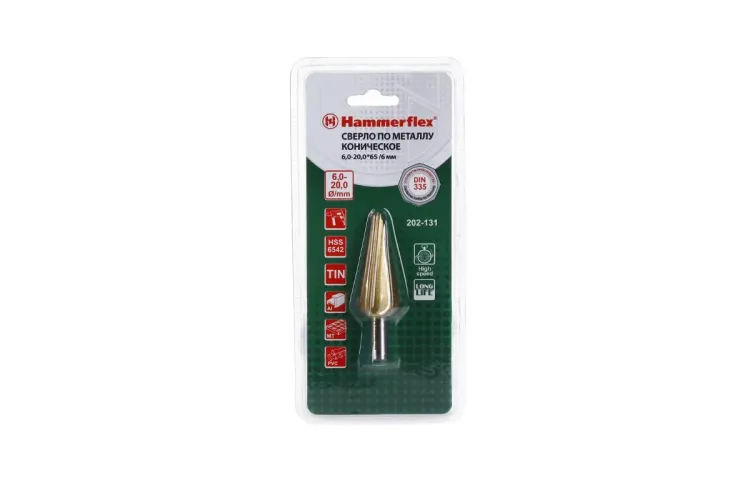 Сверло по металлу HAMMER Ф20х65мм (DR MT CON 6,0-20,0мм*65/6мм) купить в Урае