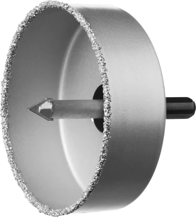 Коронка-чашка ЗУБР &quot;ПРОФЕССИОНАЛ&quot; c карбид-вольфрамовым нанесением, 89 мм, высота 25 мм, в сборе с державкой и сверлом 33360-089_z01 купить в Урае