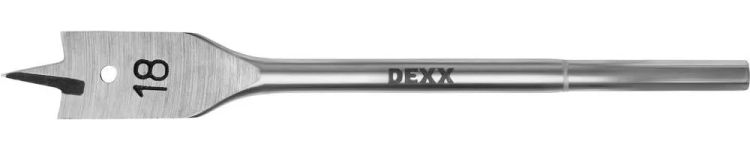 Сверло по дереву перовое, шестигранный хвостовик, DEXX 2945-18, d=18мм 2945-18 купить в Урае