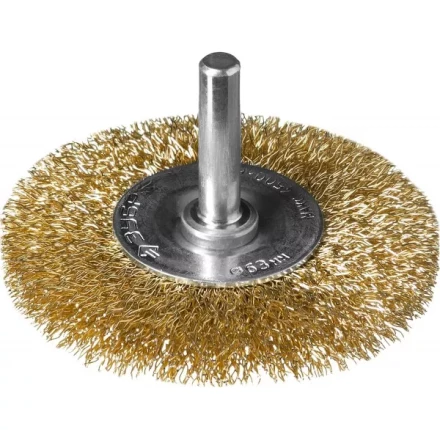 ЗУБР &quot;ПРОФЕССИОНАЛ&quot;. Щетка дисковая для дрели, витая латунированная стальная проволока 0,3мм, 63мм 3520-063_z02 купить в Урае
