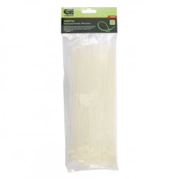 Хомуты 250х4,8 мм пластиковые белые 100 штук СИБРТЕХ 45535