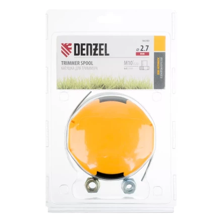 Катушка  триммер. полуавтомат. легкая заправка гайка М10 М10 М8, лев. шаг 1,0  1,25мм// Denzel 96390 купить в Урае