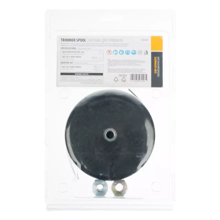 Катушка  триммер. полуавтомат. легкая заправка гайка М10 М10 М8, лев. шаг 1,0  1,25мм// Denzel 96390 купить в Урае