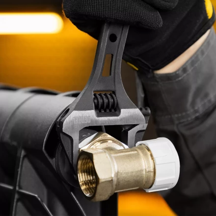 Ключ разводной Denzel, 200 мм, CrV, кованый, 15748 купить в Урае