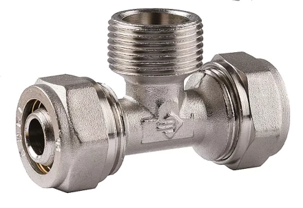 Тройник ЗУБР с наружной резьбой, цанга-штуцер, 3/4&quot;х20х2,0 мм, никель 51404-20-3/4 купить в Урае