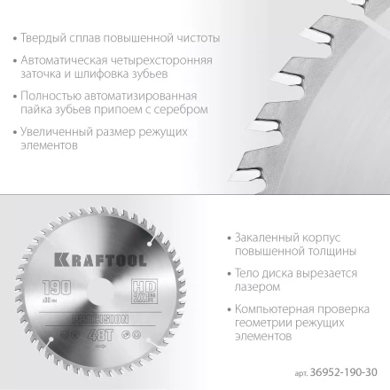 Диск пильный PRECISION, повышенный ресурс 36952-190-30 купить в Урае