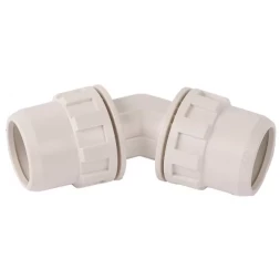 Соединитель ЗУБР "ШиреФит" угловой 45° "штуцер с гайкой - штуцер с гайкой", 32мм 51491-32