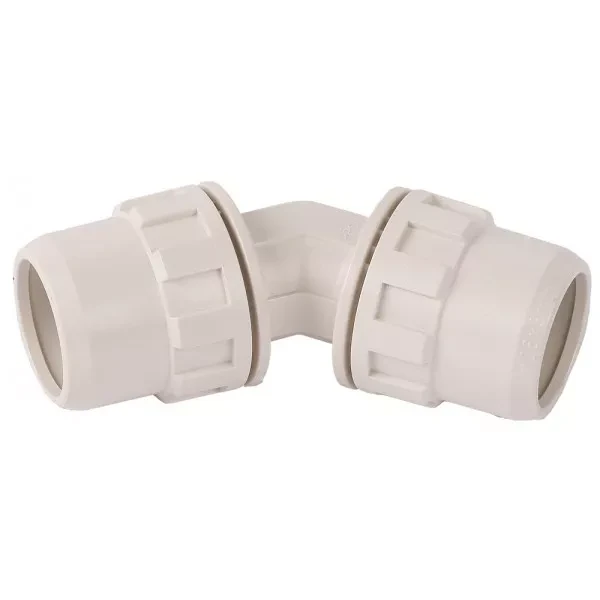 Соединитель ЗУБР "ШиреФит" угловой 45° "штуцер с гайкой - штуцер с гайкой", 32мм 51491-32 купить в Урае