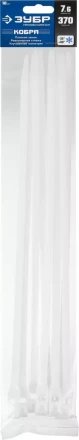 Кабельные стяжки белые КОБРА, с плоским замком, 7.6 х 370 мм, 10 шт, нейлоновые, ЗУБР 30930-76-370 купить в Урае