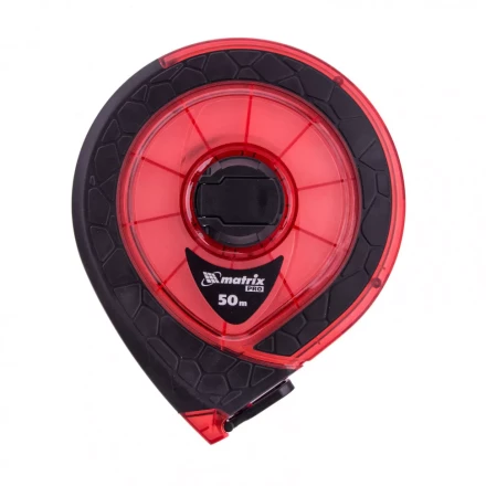 Рулетка геодезическая 50 м х 15 мм закрытый корпус фибергласовая лента двусторонняя шкала Pro Matrix 31272 купить в Урае