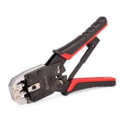 Кримпер многофункциональный КВТ HT-106E с 3 встроенными модулями для обжима RJ-45, RJ-12, RJ-11 (86603)