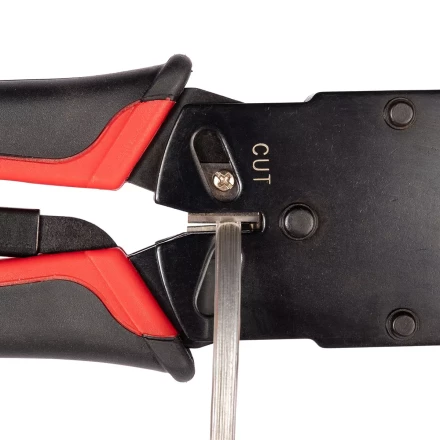 Кримпер многофункциональный КВТ HT-106E с 3 встроенными модулями для обжима RJ-45, RJ-12, RJ-11 (86603) купить в Урае