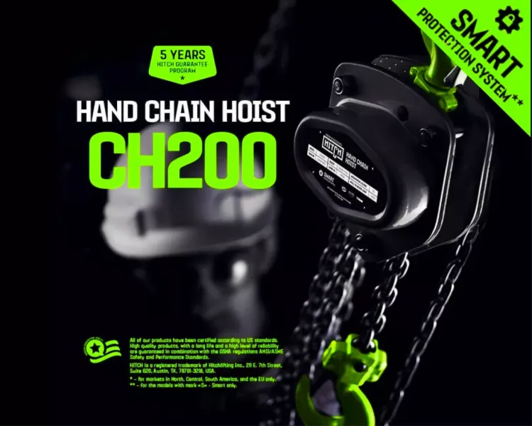 Таль ручная цепная HITCH CH200-G, 2 т, 12 м. Гальваническая цепь купить в Урае