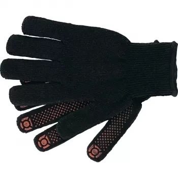 Перчатки вязаные хлопкоэфирные плюшевые, ПВХ &quot;точка&quot;, 7 кл., 55 гр. СИБРТЕХ Россия 67769 купить в Урае