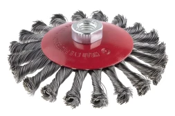 Кордщетка HAMMER тарелка 125мм для УШМ витая сталь (207-113)