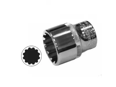 Головка торцевая  27 мм, универсальная, SPLINE, CrV, хромированная  MATRIX MASTER 13160 купить в Урае