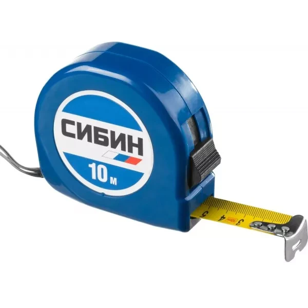 Рулетка СИБИН, пластиковый корпус, 10м/25мм 34020-10-25 купить в Урае