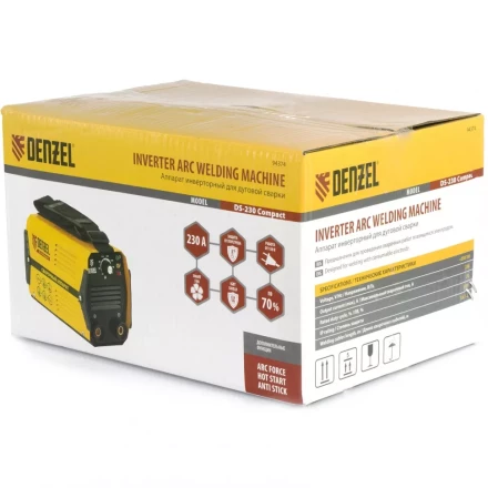Аппарат инверторный дуговой сварки DENZEL DS-230 Compact 94374 купить в Урае