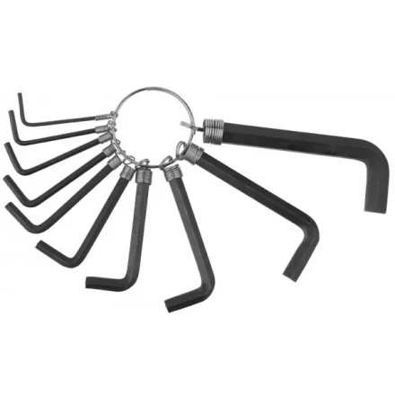 Набор DEXX: Ключи имбусовые, оксидированные, на кольце, HEX, 1,5-2-2,5-3-3,5-4-5-5,5-6-8, 10шт 27403-H10 купить в Урае