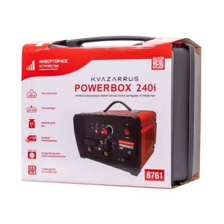 Инверторное пуско-зарядное устройство KVAZARRUS PowerBox 240i, таймер, пластиковый кейс купить в Урае