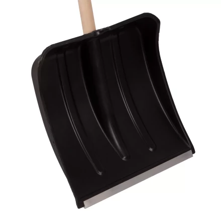 Лопата для уборки снега пластиковая, 380х385х1420 мм, деревянный черенок Россия 615745 купить в Урае