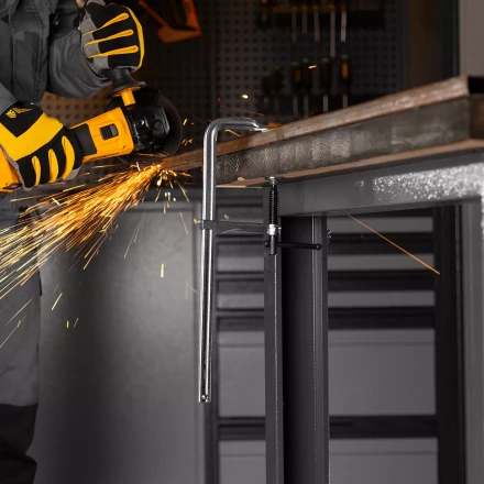 Струбцина F-образная Denzel, 80x300мм, кованая 20466 купить в Урае