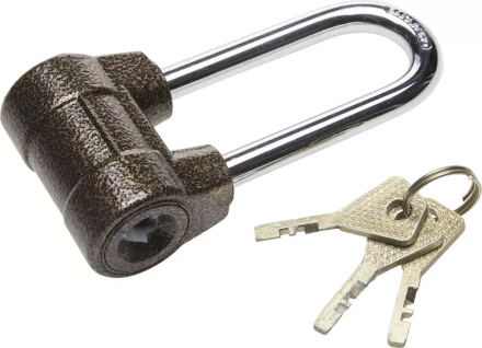 Замок навесной ЗУБР &quot;МАСТЕР&quot; облегченный, дисковый механизм секрета, ключ 7 PIN, удлиненная дужка d-10мм, 60мм 3720-4-01_z01 купить в Урае