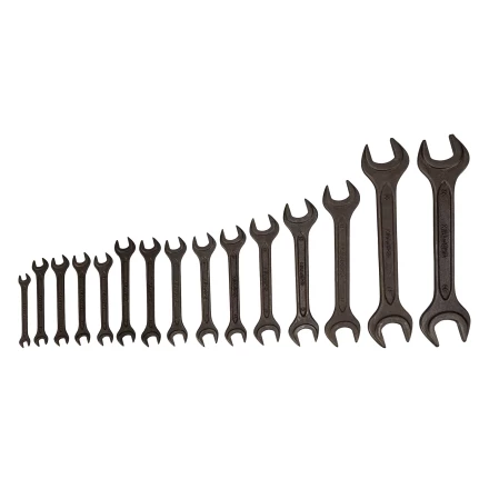 Набор ключей рожковых Сибртех 15235, 6 - 32 мм, 15 шт., CrV, фосфатированные купить в Урае