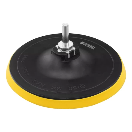 Тарелка опорная для дрели и УШМ с липучкой, 150 мм, стандартная, с адаптером c М14 на d8 Denzel 76252 купить в Урае