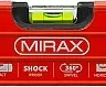 Уровень коробчатый усиленный MIRAX, утолщенный профиль, 3 противоударных ампулы (1 поворотная на 360 град), с ручками, 120 см 34603-120 купить в Урае