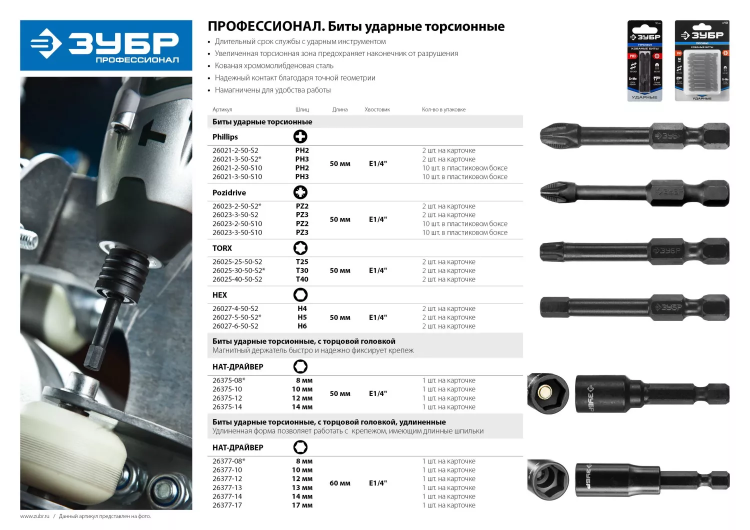 Биты ударные серия ПРОФЕССИОНАЛ 26025-25-50-S2 купить в Урае