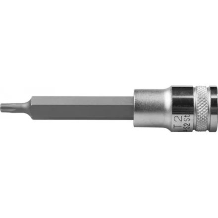 Торцовая бита-головка KRAFTOOL &quot;INDUSTRIE QUALITAT&quot;, удлиненная, материал S2, TORX, сатинированная, 1/2&quot;, Т25 27906-25_z01 купить в Урае