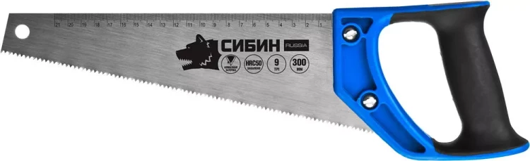 Ножовка по дереву компактная (пила) ТУЛБОКС 300 мм, шаг 9 TPI (3 мм), СИБИН 15056-30 купить в Урае