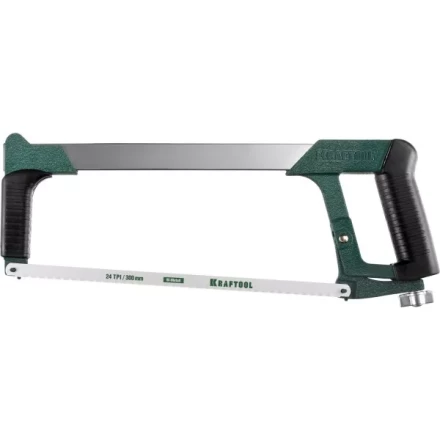 Ножовка по металлу KRAFTOOL &quot;PRO-Kraft&quot;, 185 кг рычажное натяжение,обрезиненные рукоятки, биметаллическое полотно, 300 мм 15801_z01 купить в Урае