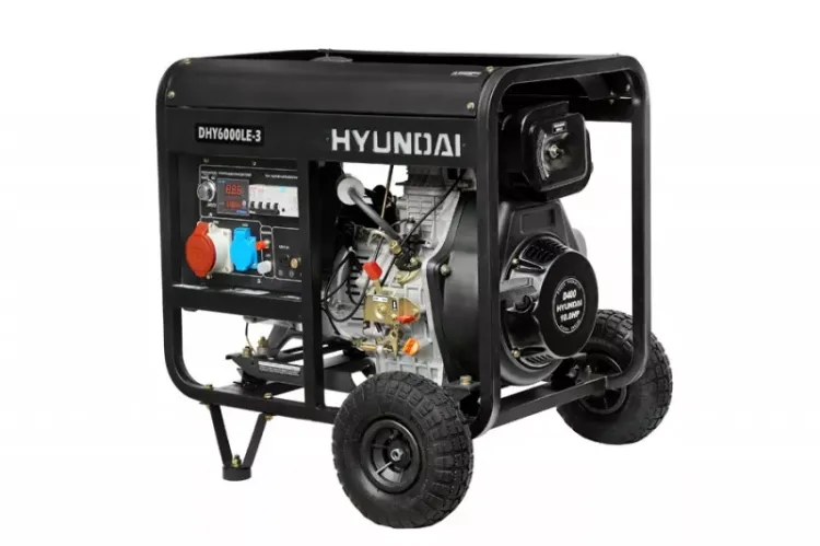 Дизельный генератор Hyundai DHY 6000LE-3 + колеса купить в Урае