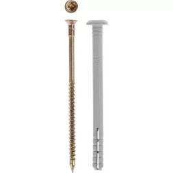 Дюбель-гвоздь ЗУБР "МАСТЕР" полипропиленовый, грибовидный бортик, 6 x 40 мм, 100 шт 4-301355-06-040