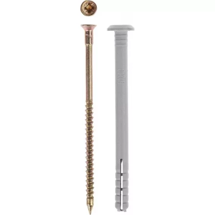 Дюбель-гвоздь ЗУБР &quot;МАСТЕР&quot; полипропиленовый, грибовидный бортик, 6 x 40 мм, 100 шт 4-301355-06-040 купить в Урае