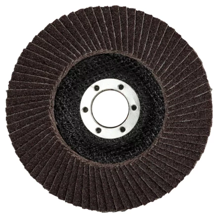 Круг шлифовальный ЗУБР &quot;ЭКСПЕРТ&quot; лепестковый торцевой, тип КЛТ 1, зерно-электрокорунд нормальный, P60, 125х22,2мм 36591-125-60 купить в Урае