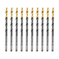 Сверло по металлу, 3,2 мм, HSS-Tin, Golden Tip, 10 шт. Denzel 717206
