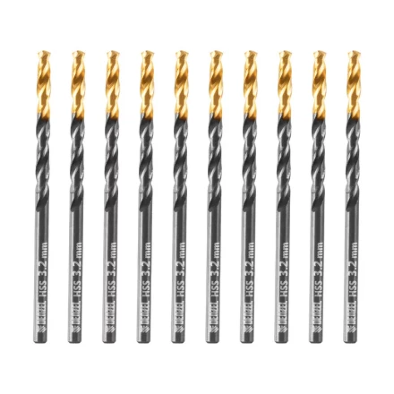Сверло по металлу, 3,2 мм, HSS-Tin, Golden Tip, 10 шт. Denzel 717206 купить в Урае