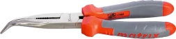 Длинногубцы изогнутые  160мм двухкомпонентные рукоятки MATRIX PROFESSIONAL 17402